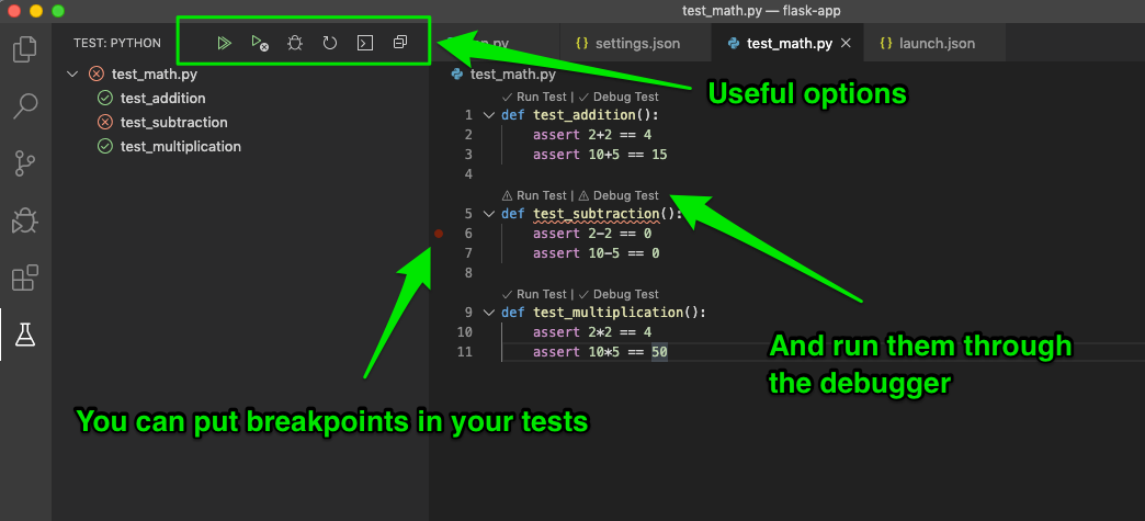 Configure tests